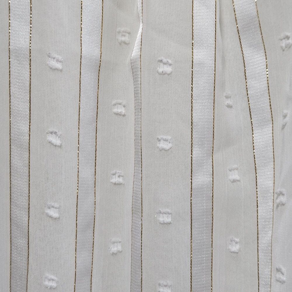 Ivory Romantic Blouse Cato Plus Size Women's Peasant Top 18/20 Gold Threads - Picture 6 of 11